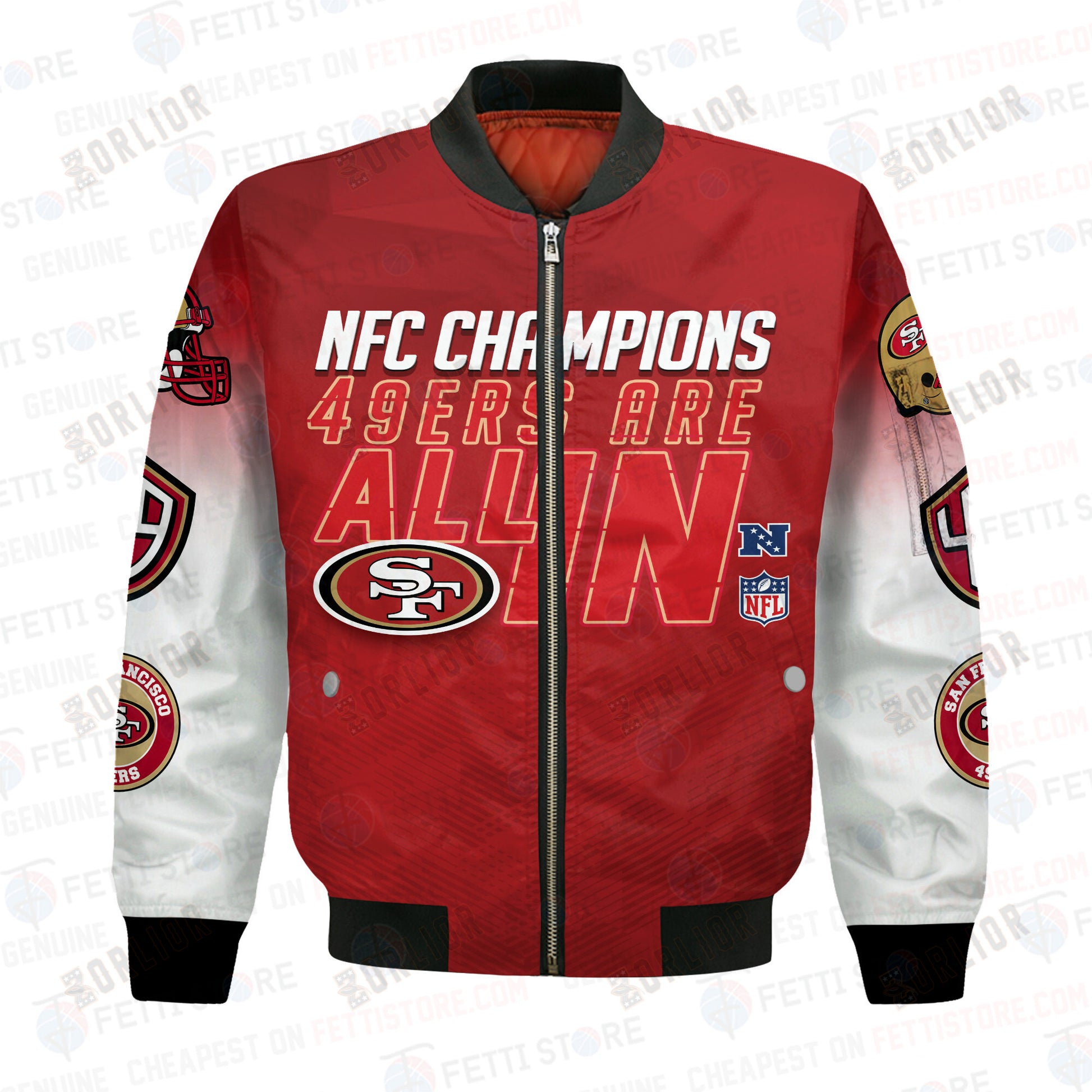 San Francisco 49ers NFC Champions Design Bomber Jacket SFAT V6