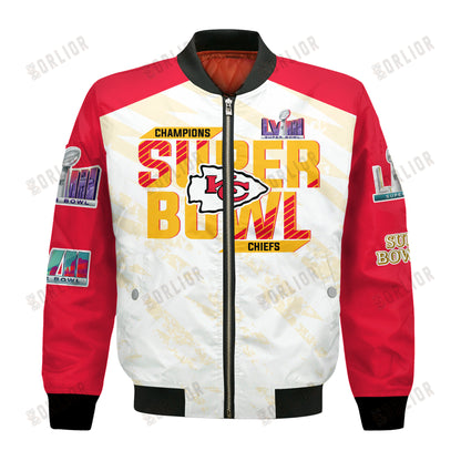 Kansas City Chiefs Super Bowl LVIII Design Bomber Jacket SFAT V9