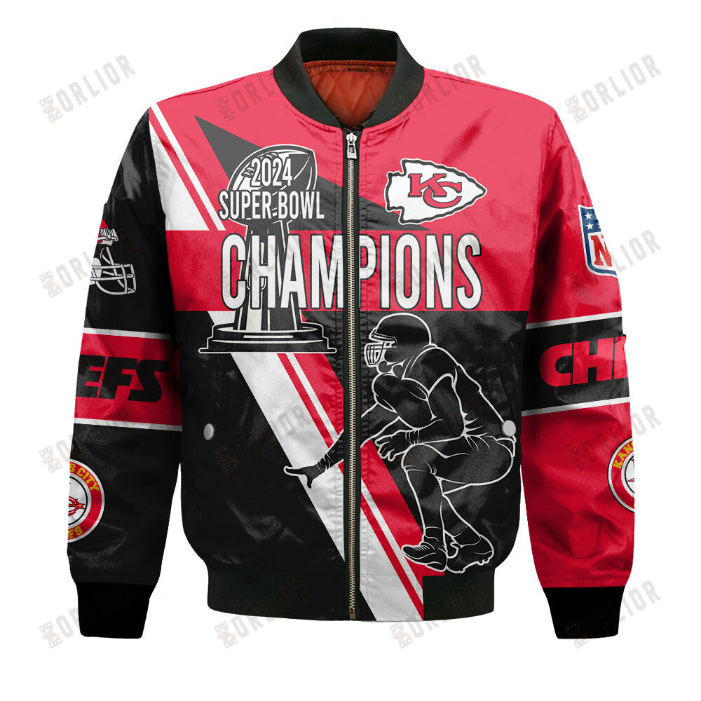 Kansas City Chiefs Super Bowl Champions Design Bomber Jacket SFAT V10