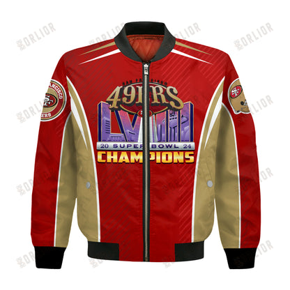 San Francisco 49ers National Football League Bomber Jacket STM V9