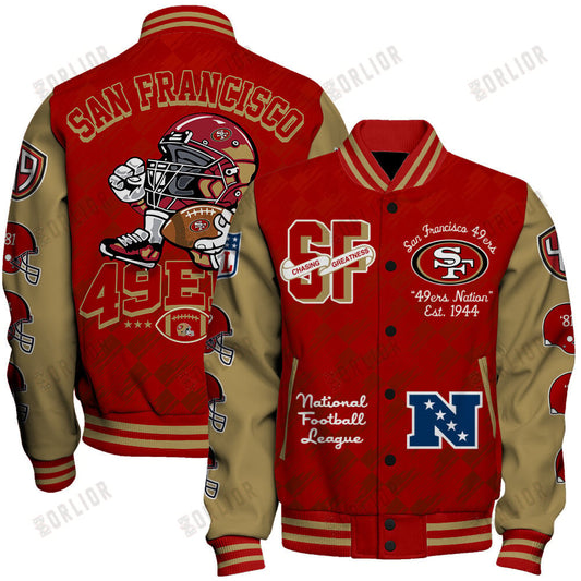 San Francisco 49ers National Football League Unisex Varsity Jacket SFAT V7