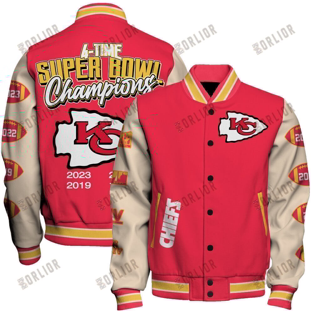 Kansas City Chiefs 4x Super Bowl Champions Unisex Varsity Jacket SFAT V13
