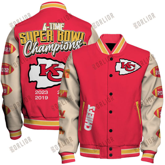 Kansas City Chiefs 4x Super Bowl Champions Unisex Varsity Jacket SFAT V13