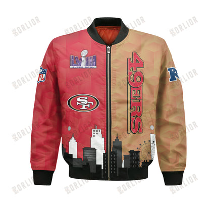 San Francisco 49ers National Football League Bomber Jacket STM V11