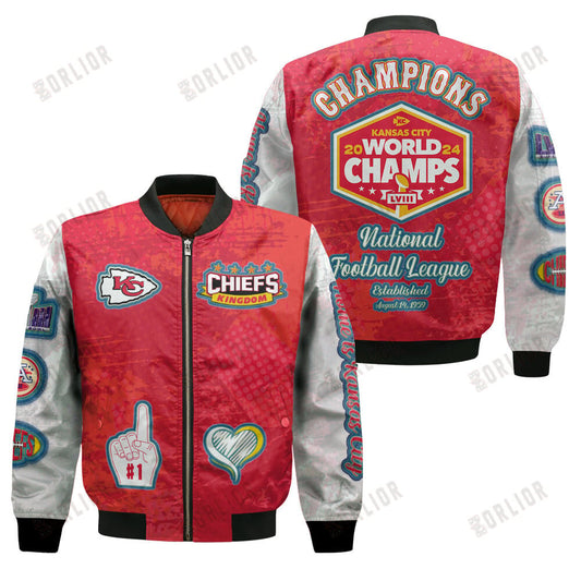 Kansas City Chiefs Super Bowl LVIII Champions Design Bomber Jacket SFAT V15