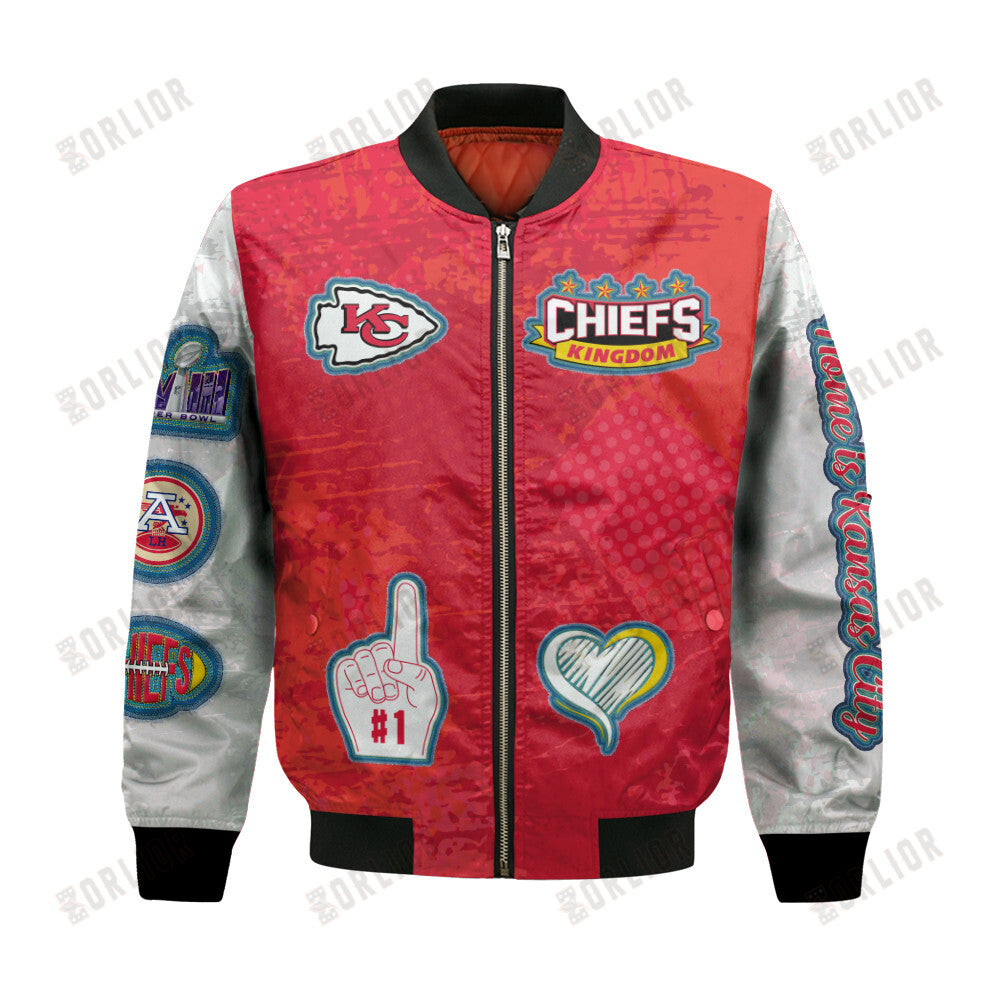 Kansas City Chiefs Super Bowl LVIII Champions Design Bomber Jacket SFAT V15