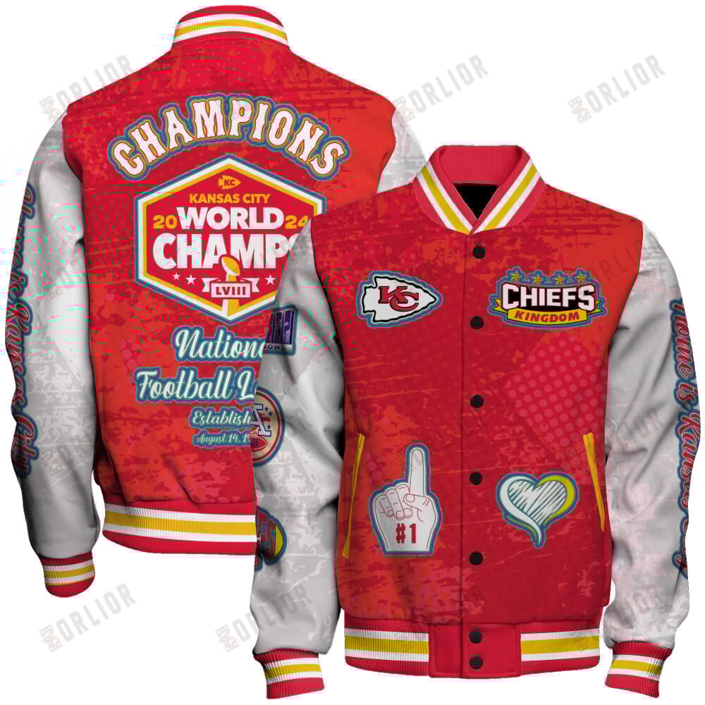 Kansas City Chiefs Super Bowl LVIII Champions Unisex Varsity Jacket SFAT V15