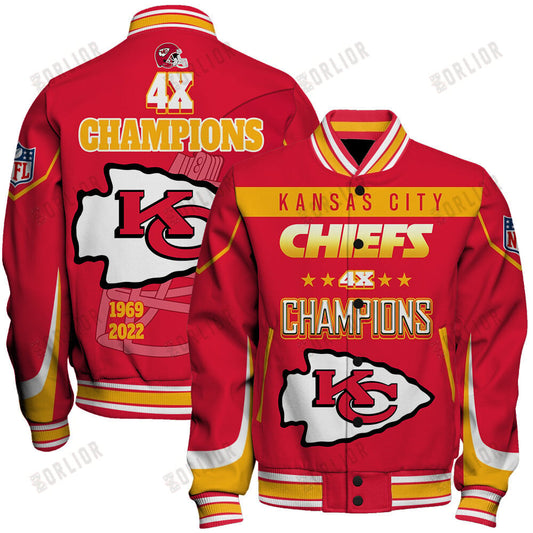 Kansas City Chiefs 4X Super Bowl Champions Varsity Jacket