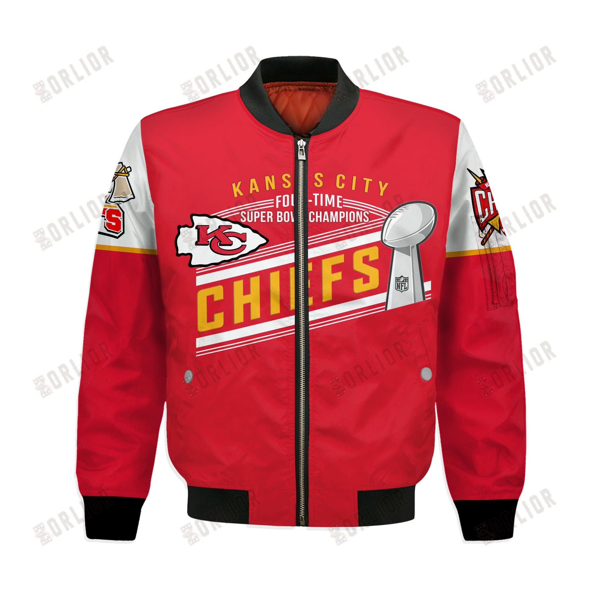Kansas City Chiefs Champions LVIII Design Bomber Jacket SFAT V20