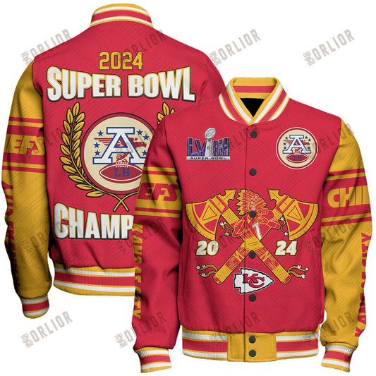 Kansas City Chiefs 2024 Super Bowl Champions Unisex Varsity Jacket SFAT V21