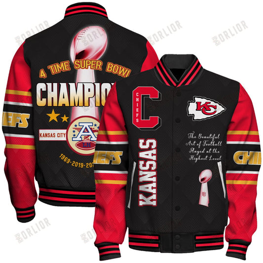 Kansas City Chiefs Four Times Champions Unisex Varsity Jacket SFAT V22
