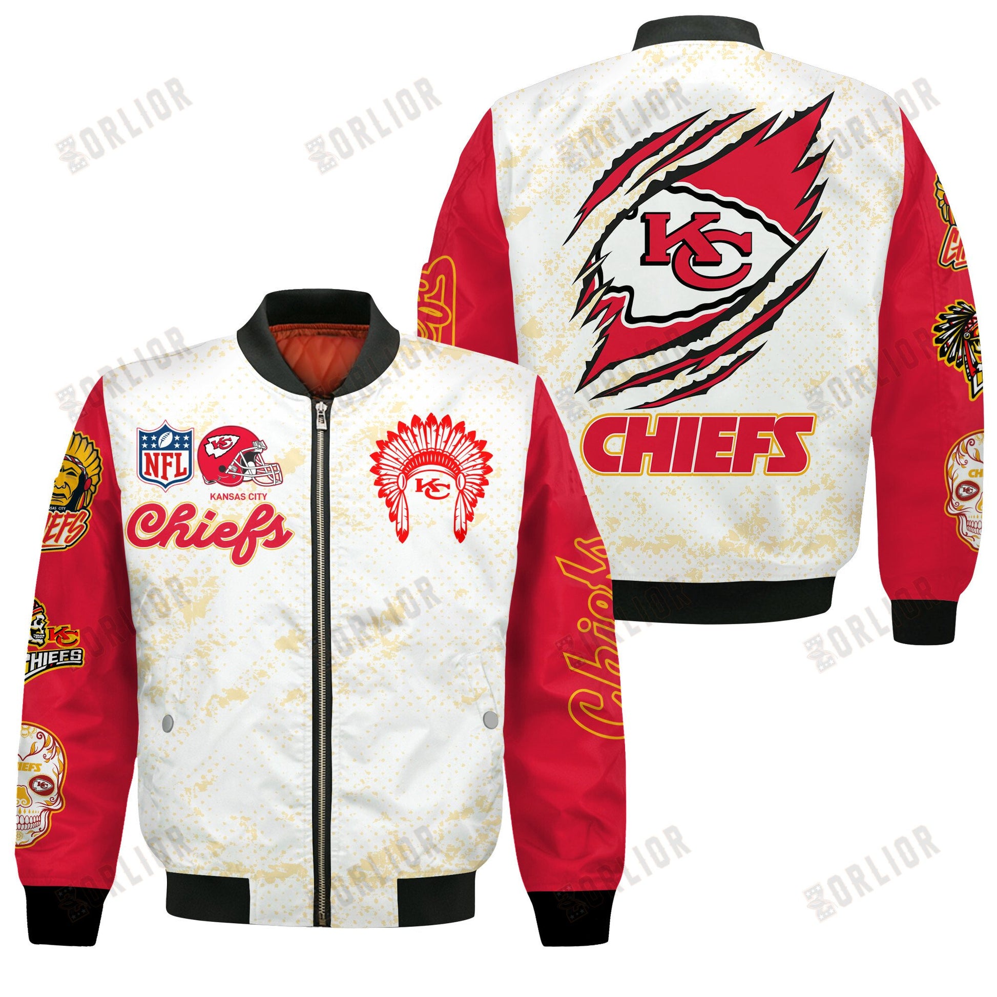 Kansas City Chiefs Team Logo NFL 2024 Design Bomber Jacket SFAT V24