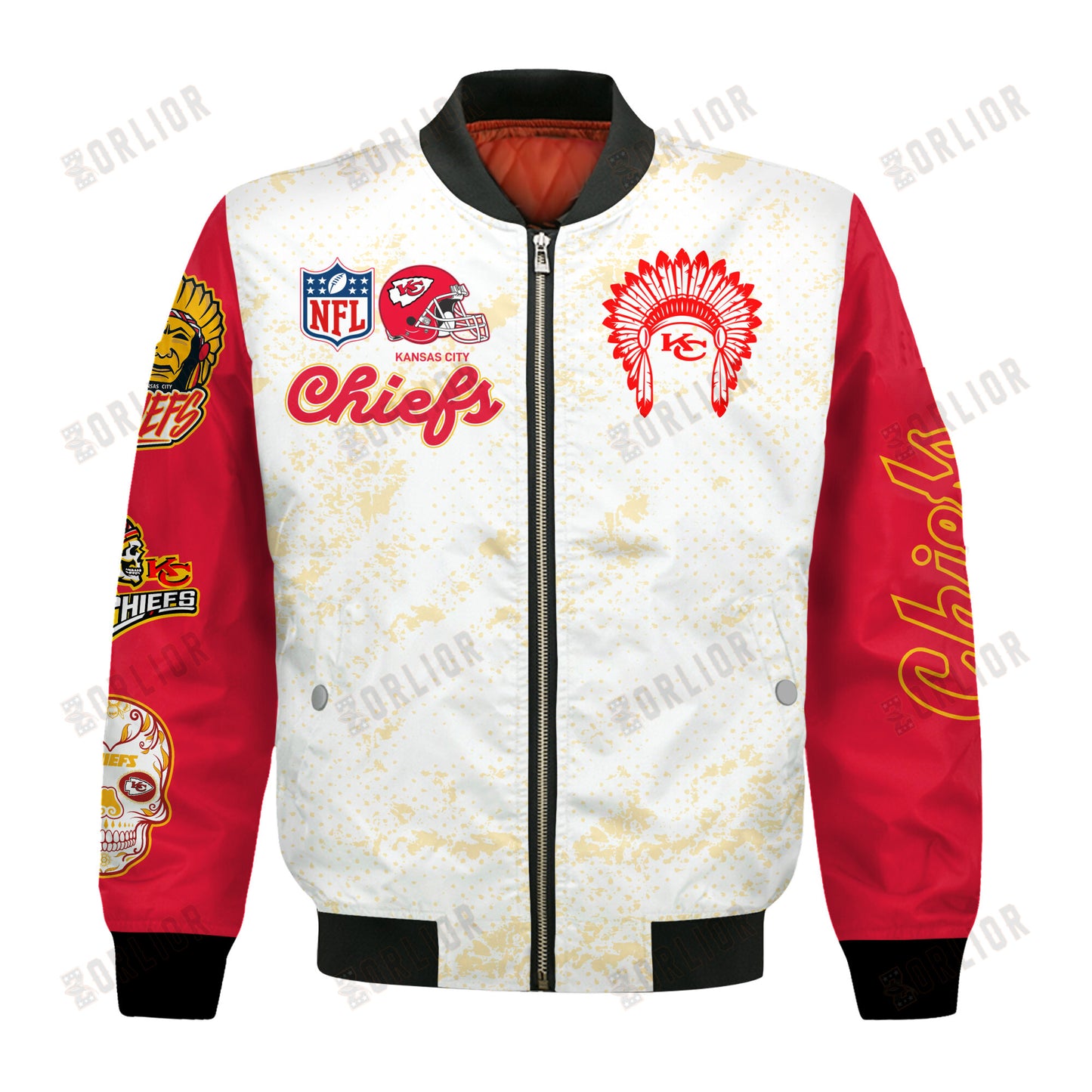 Kansas City Chiefs Team Logo NFL 2024 Design Bomber Jacket SFAT V24