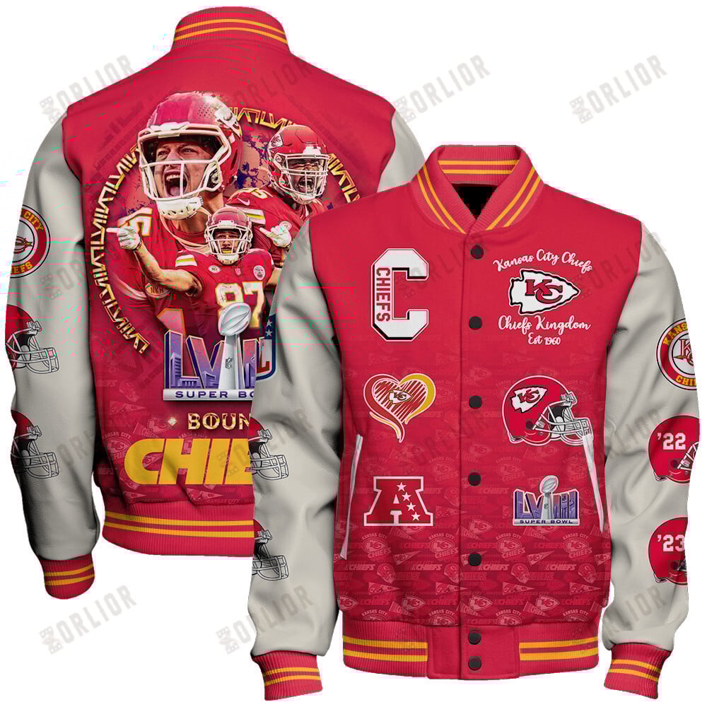 Kansas City Chiefs Kingdom Super Bowl LVIII Unisex Varsity Jacket