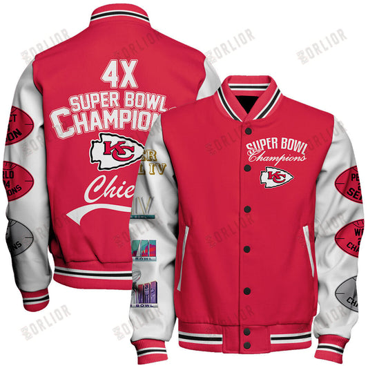 Kansas City Chiefs 4x Champions Unisex Varsity Jacket SFAT V8