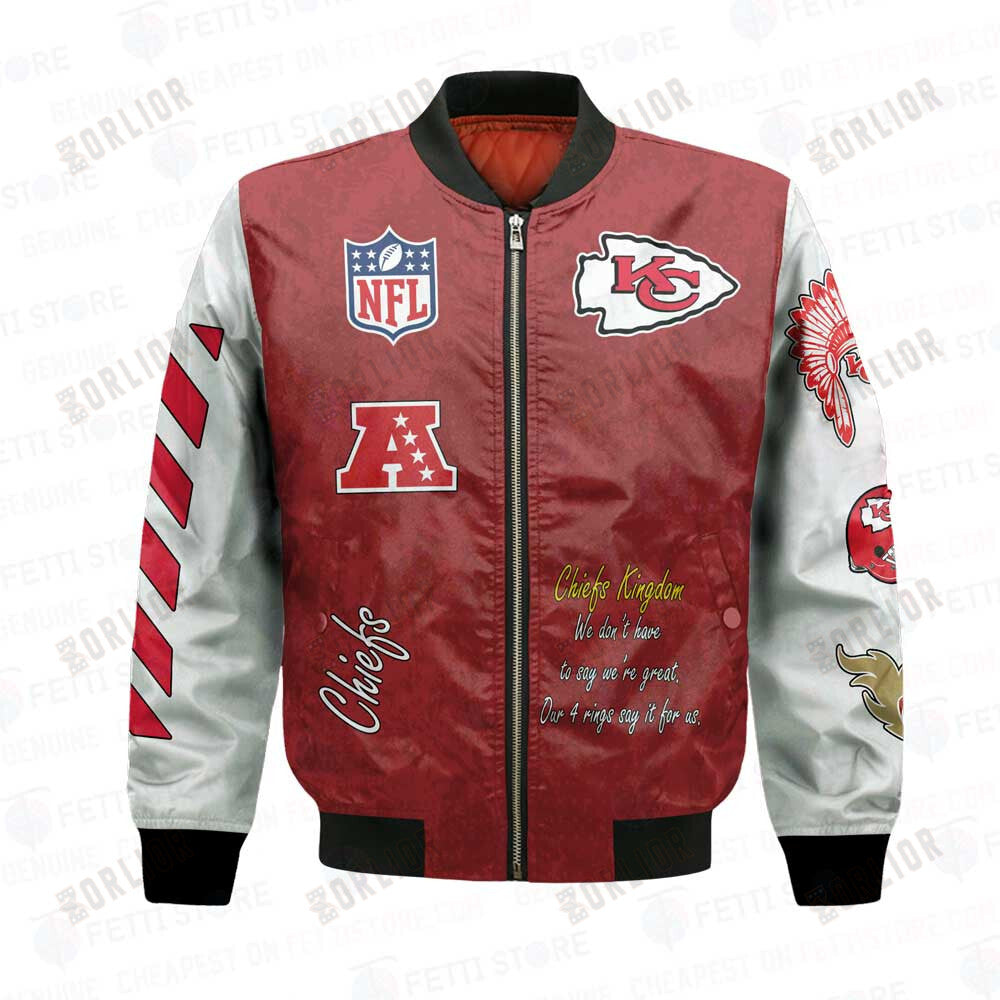 Kansas City Chiefs 4X Champions Design Bomber Jacket V1