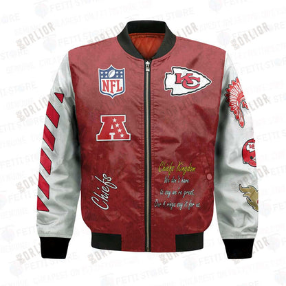 Kansas City Chiefs 4X Champions Design Bomber Jacket V1