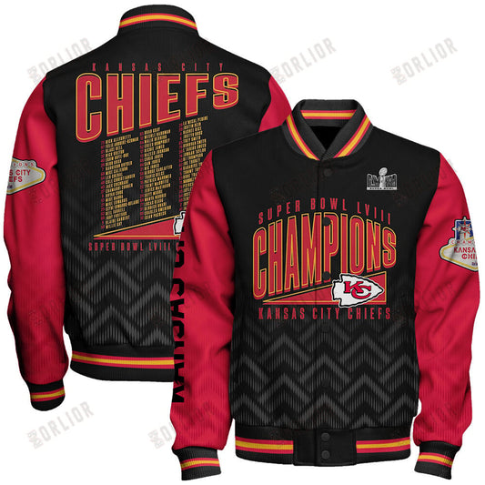 Kansas City Chiefs National Football League 2024 Champions Unisex Varsity Jacket V19