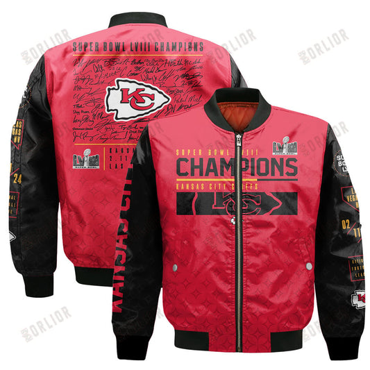 Kansas City Chiefs National Football League 2024 Champions Bomber Jacket V18