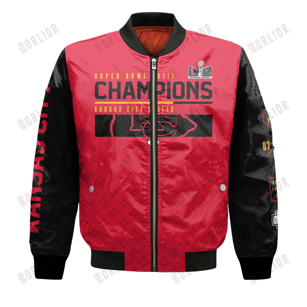 Kansas City Chiefs National Football League 2024 Champions Bomber Jacket V18