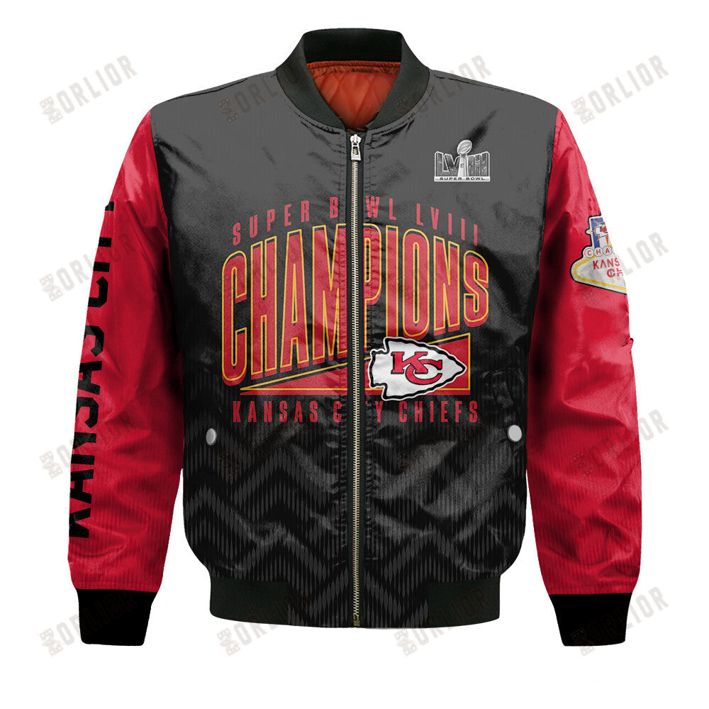 Kansas City Chiefs National Football League 2024 Champions Bomber Jacket V19