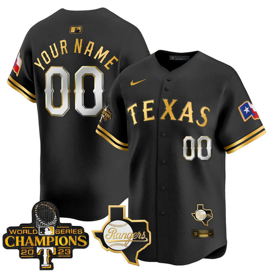 Texas Rangers World Series Champions Vapor Premier Limited Custom Jersey V2 - All Stitched