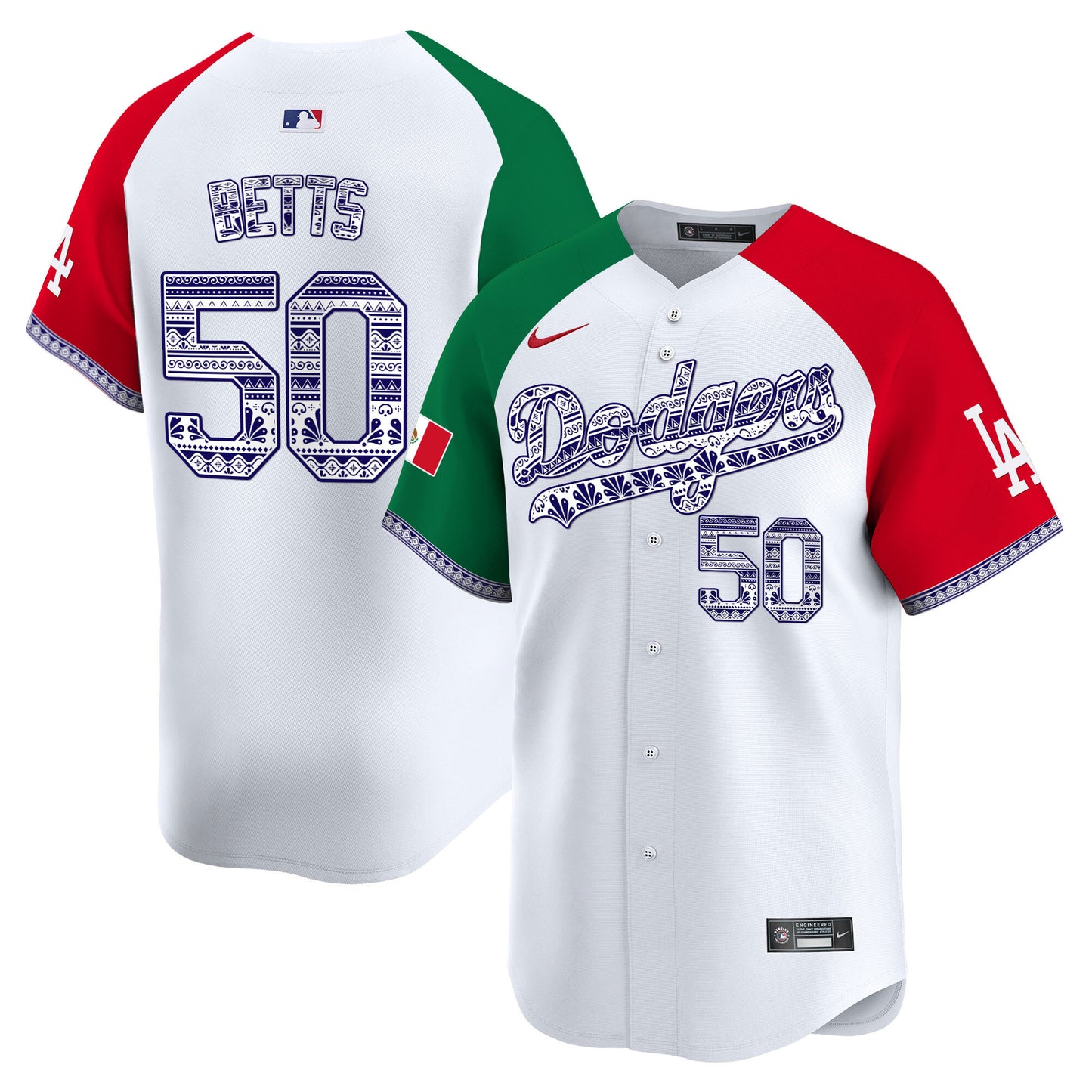 Los Angeles Dodgers Mexico Vapor Premier Limited Jersey V3 - All Stitched