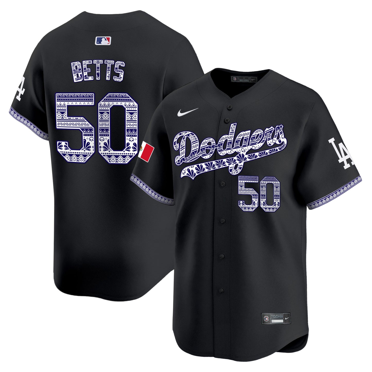 Los Angeles Dodgers Mexico Vapor Premier Limited Jersey V3 - All Stitched