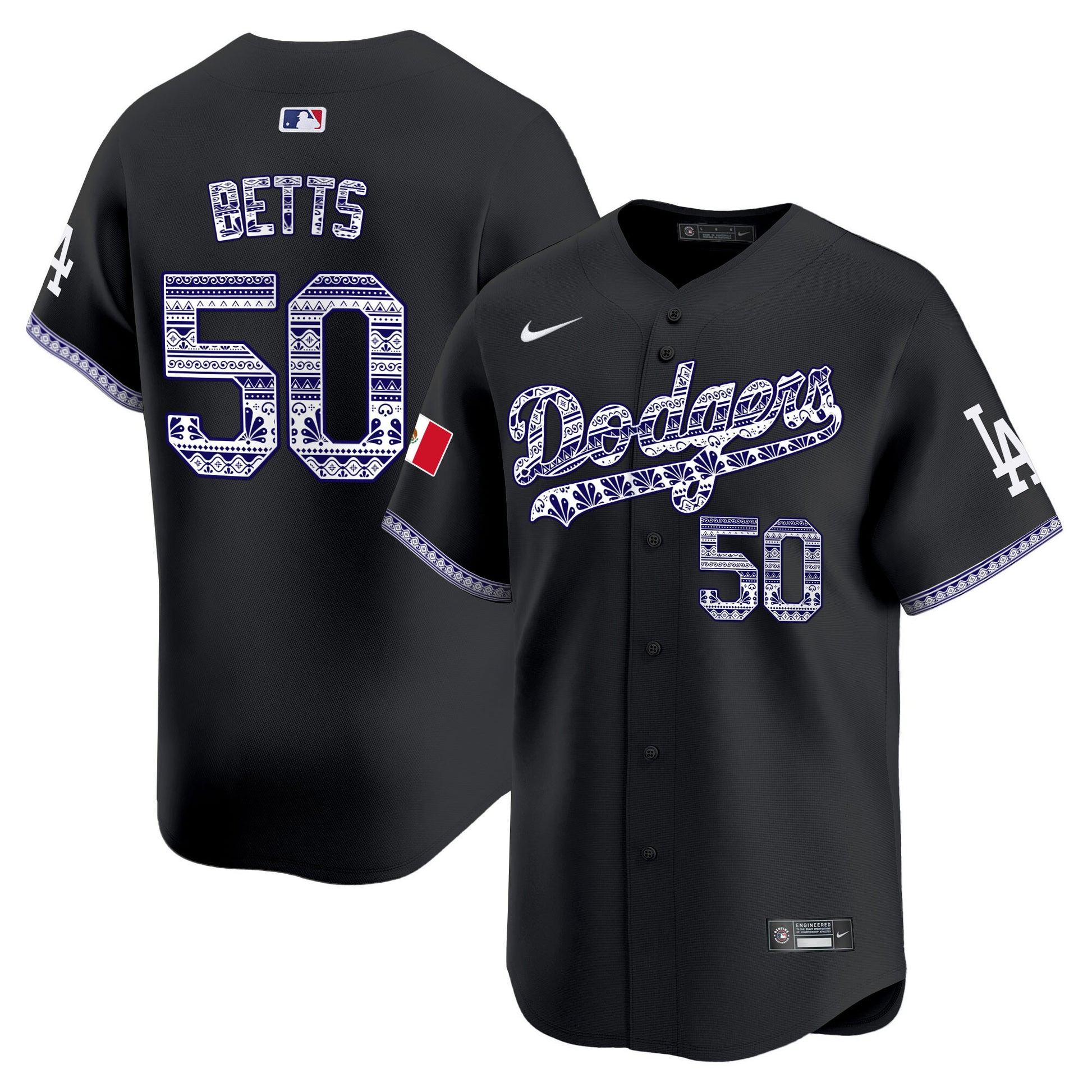 Los Angeles Dodgers Mexico Vapor Premier Limited Jersey V3 - All Stitched