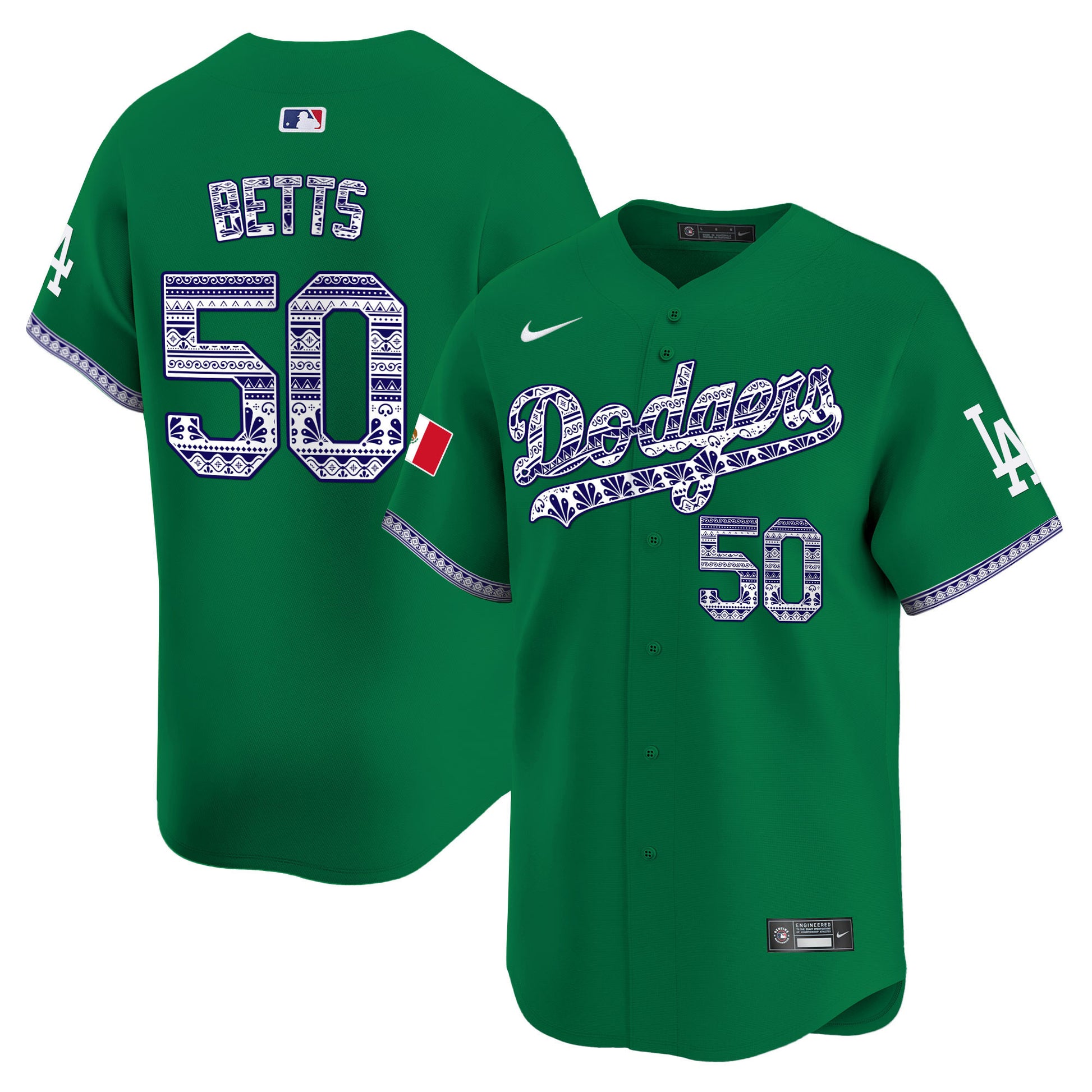 Los Angeles Dodgers Mexico Vapor Premier Limited Jersey V3 - All Stitched