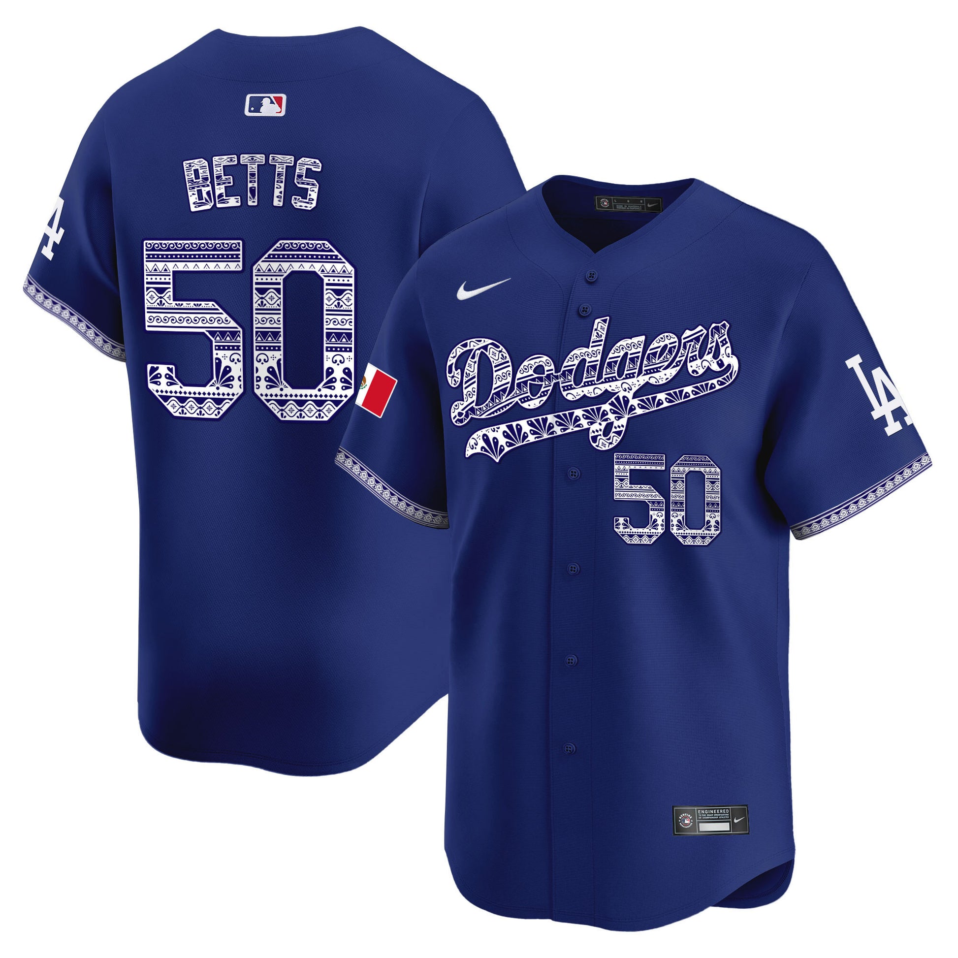 Los Angeles Dodgers Mexico Vapor Premier Limited Jersey V3 - All Stitched