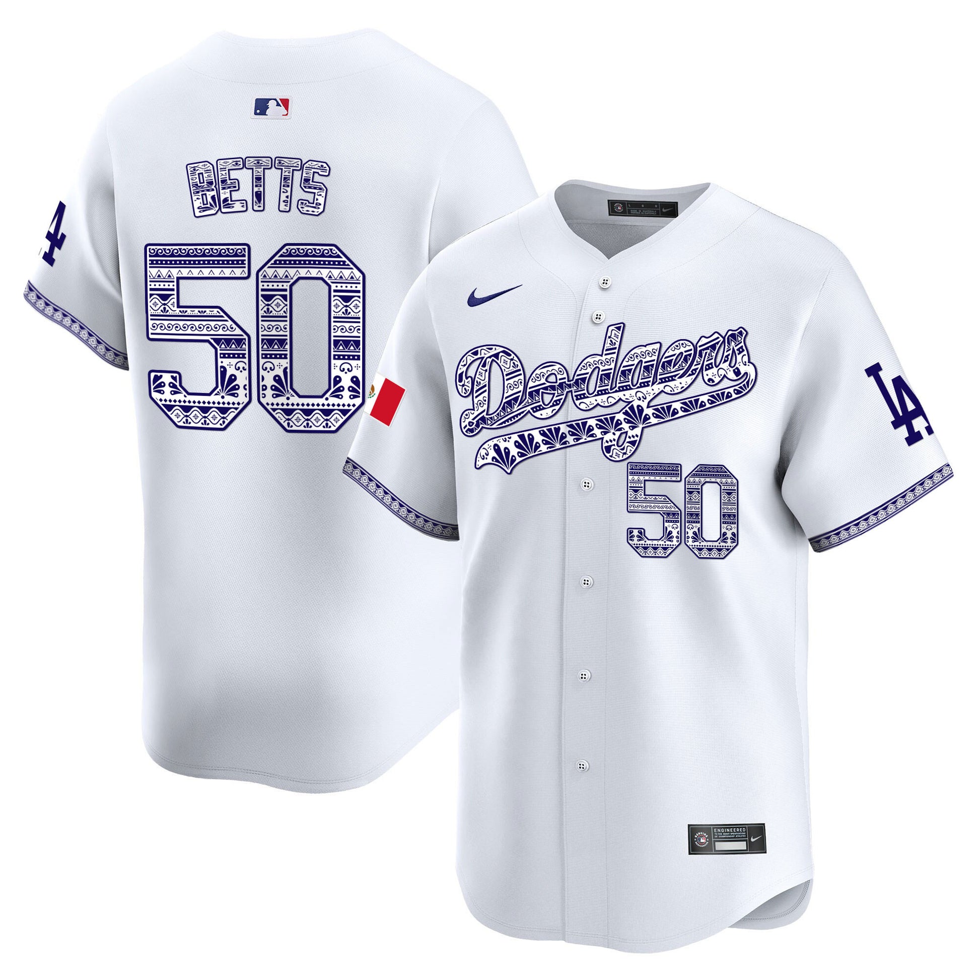Los Angeles Dodgers Mexico Vapor Premier Limited Jersey V3 - All Stitched