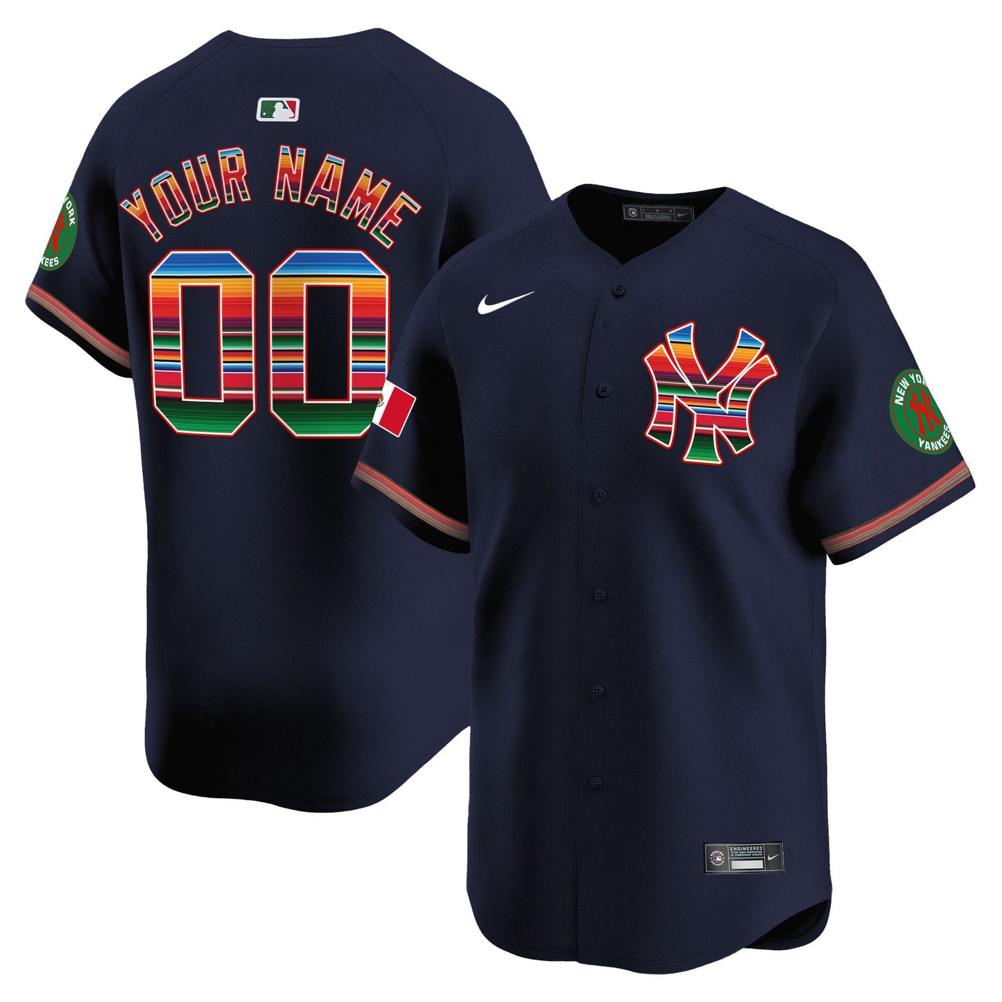 Yankees Mexico Vapor Premier Limited Custom Jersey - All Stitched