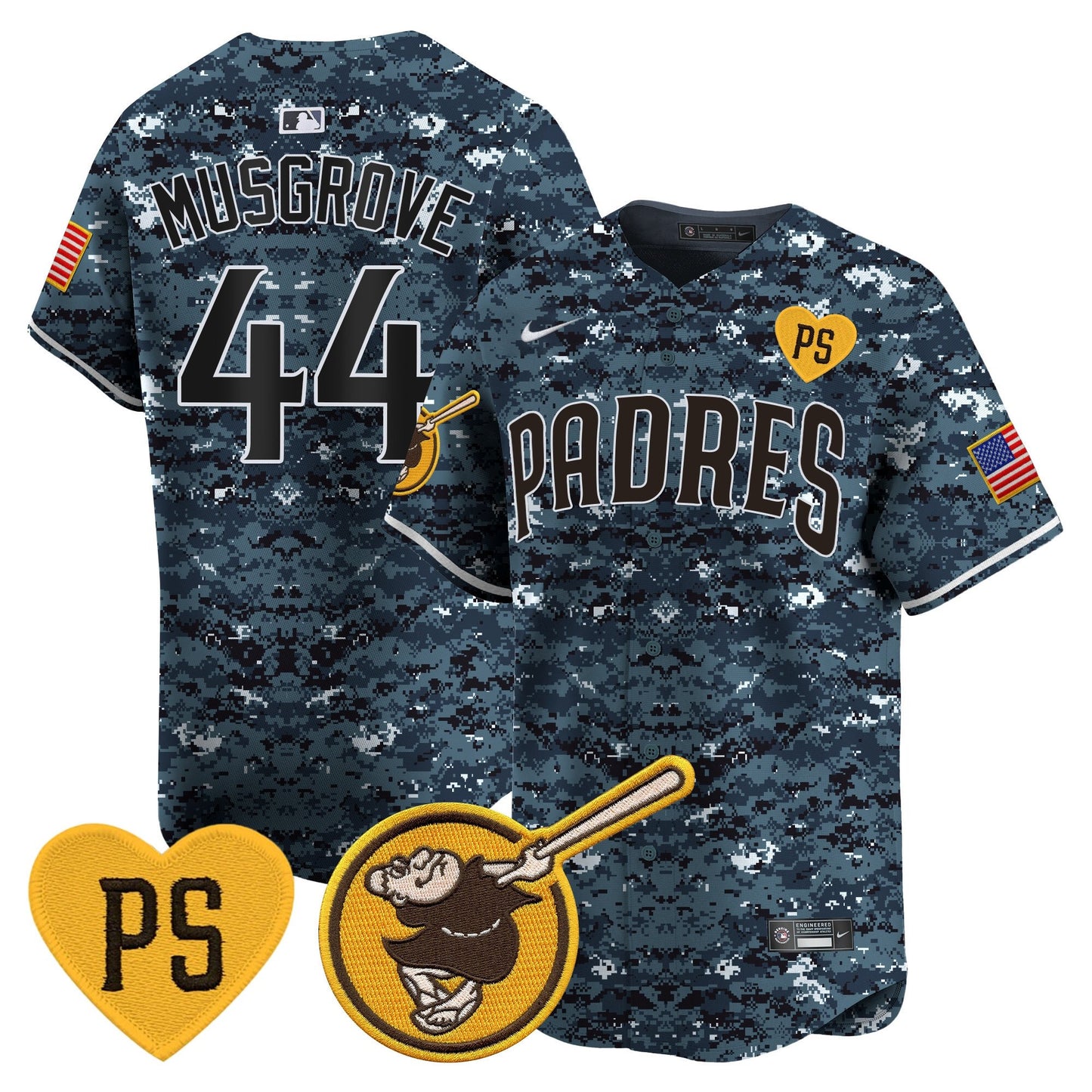 Padres USMC Alternate Vapor Premier Limited Jersey – All Stitched