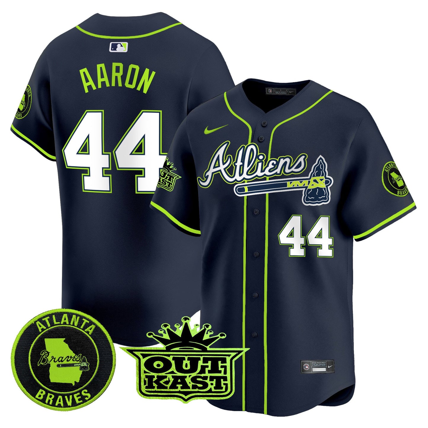 Atlanta Braves Atliens Vapor Premier Limited Jersey - All Stitched