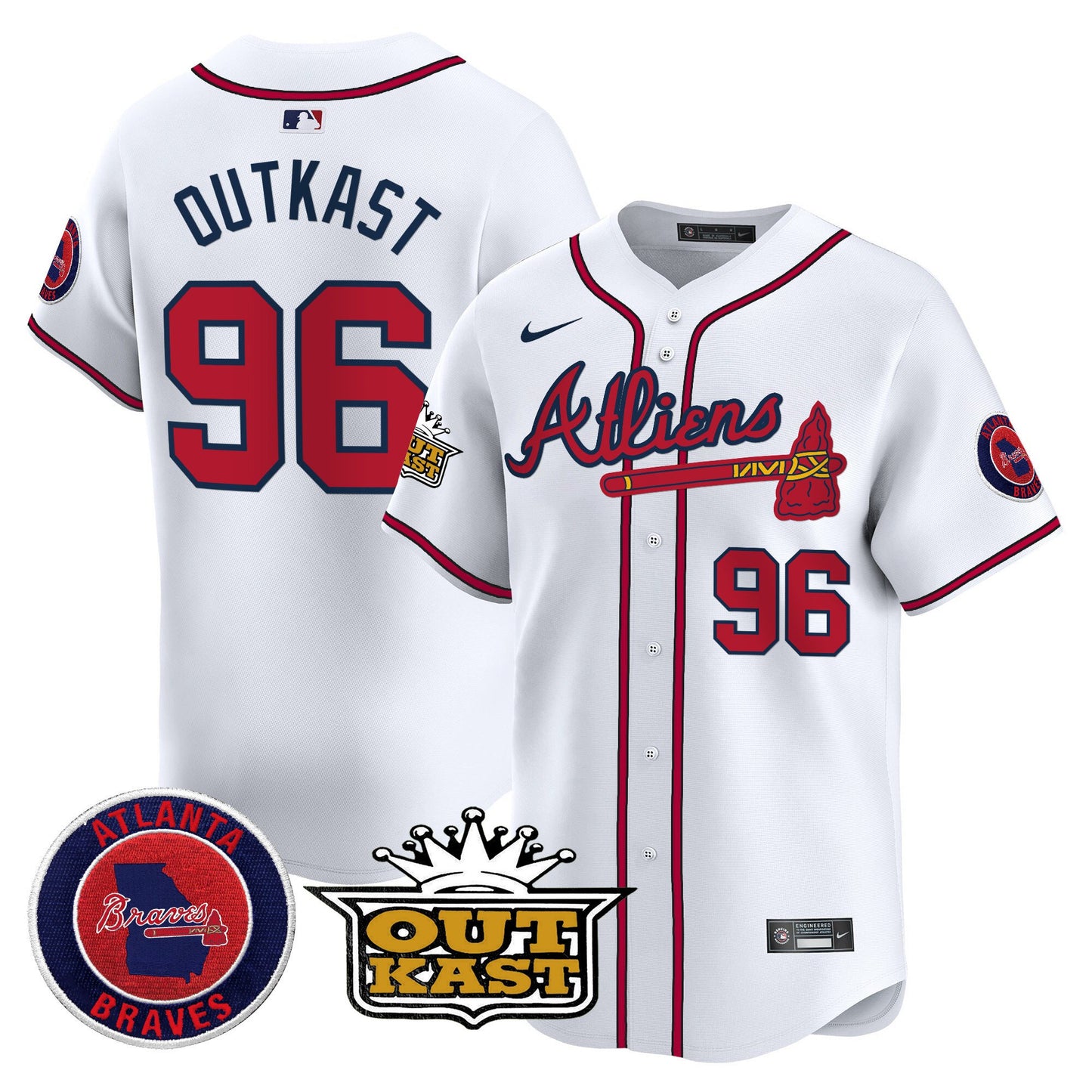 Atlanta Braves Atliens Vapor Premier Limited Jersey - All Stitched