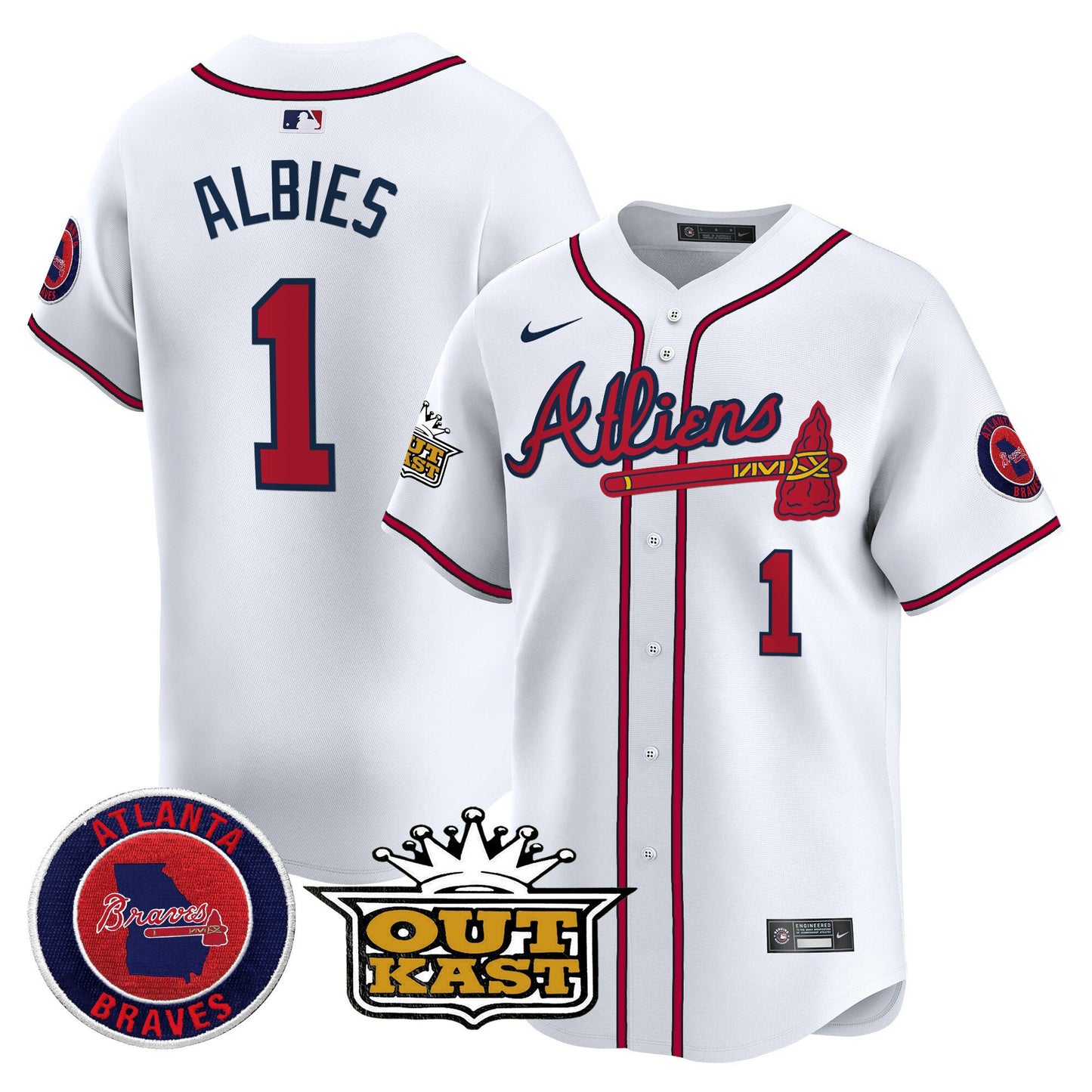 Atlanta Braves Atliens Vapor Premier Limited Jersey - All Stitched