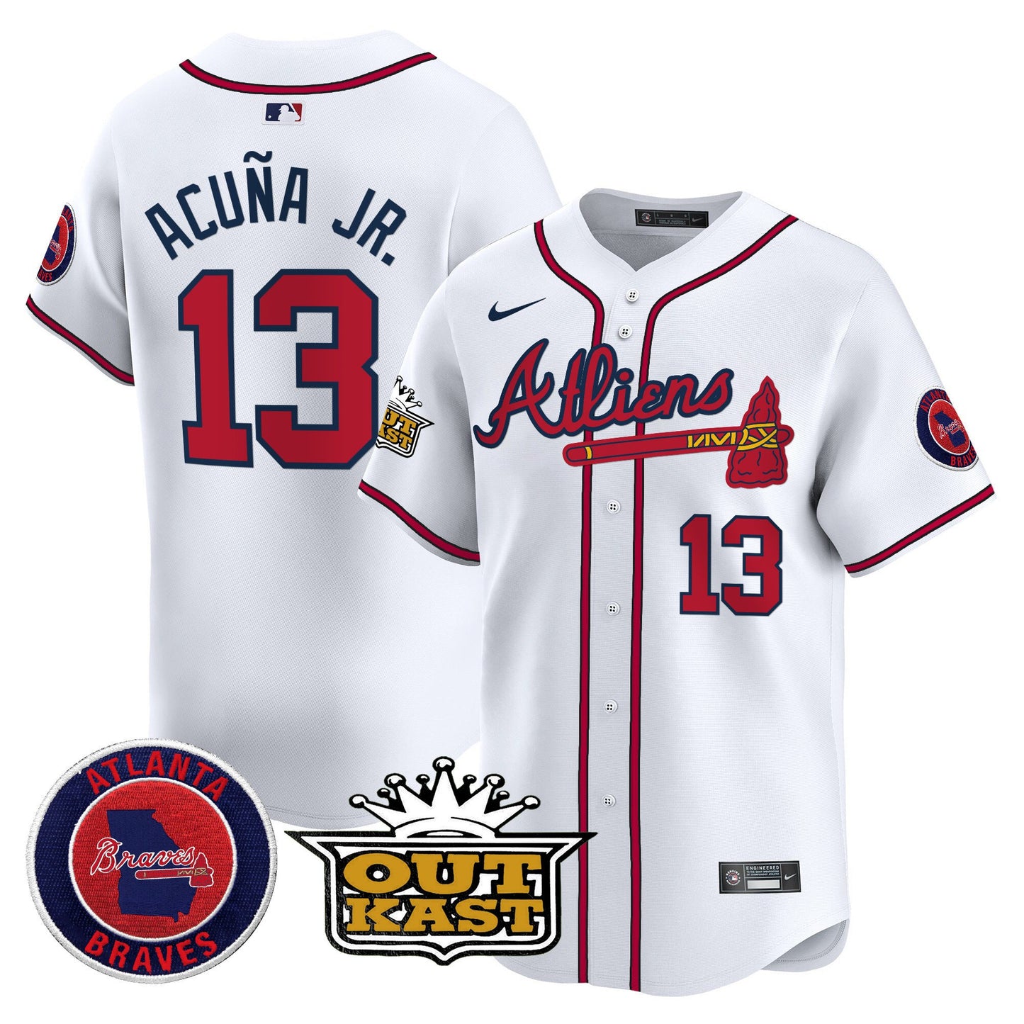 Atlanta Braves Atliens Vapor Premier Limited Jersey - All Stitched