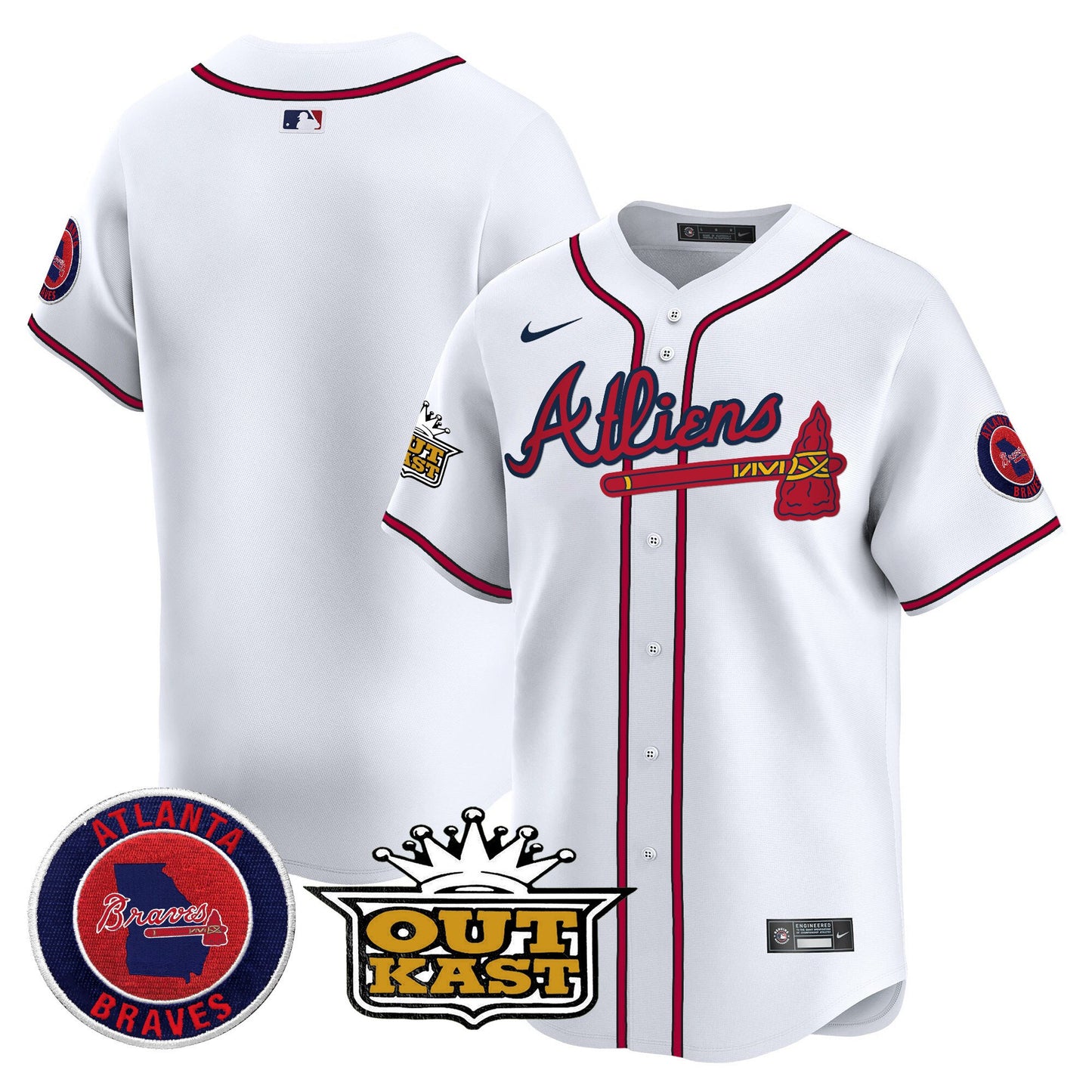 Atlanta Braves Atliens Vapor Premier Limited Jersey - All Stitched