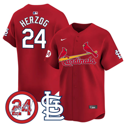 Whitey Herzog Cardinals 2024 Jersey - All Stitched