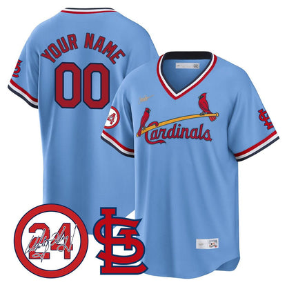 St. Louis Cardinals Memorial Vapor Premier Limited Custom Jersey - All Stitched