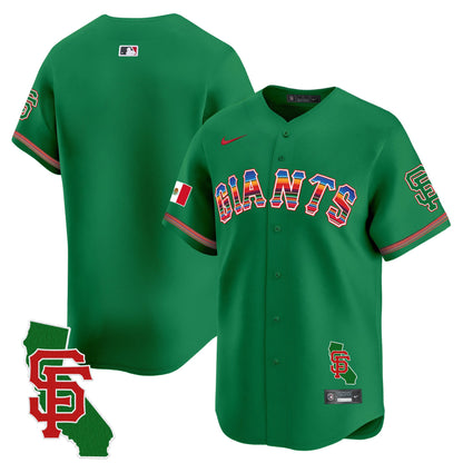 San Francisco Giants Mexico California Patch Vapor Premier Limited Jersey - All Stitched