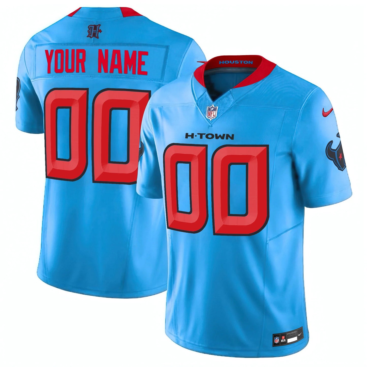 Houston Texans 2024 Vapor Limited Custom Jersey V2 - All Stitched