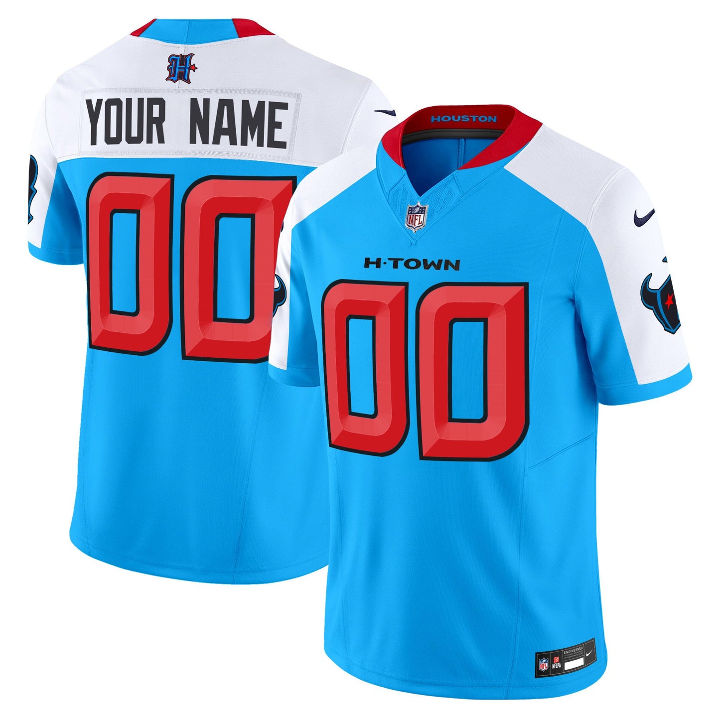 Houston Texans 2024 Vapor Limited Custom Jersey V2 - All Stitched