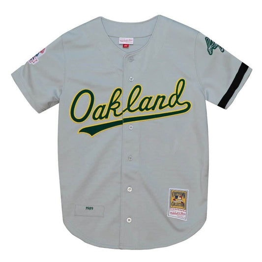 1989 World Series Oakland A's Gray Jersey - All Stitched