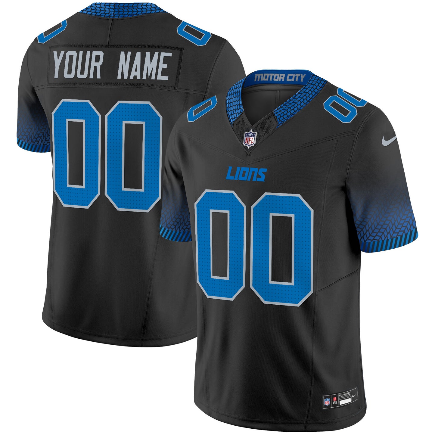 Detroit Lions 2024 Motor City Vapor Limited Custom Jersey - All Stitched