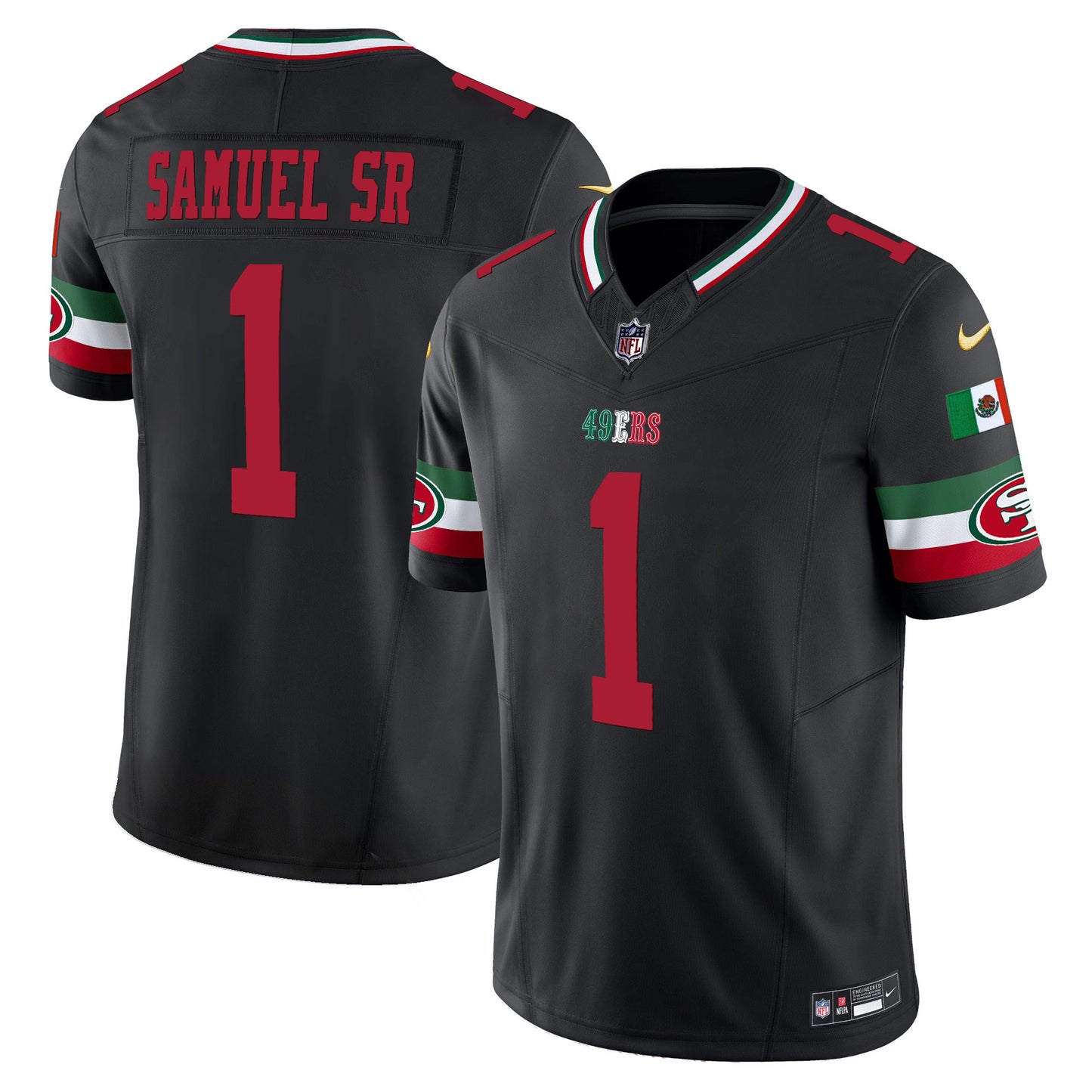 49ers Mexico Vapor Jersey V2 - All Stitched