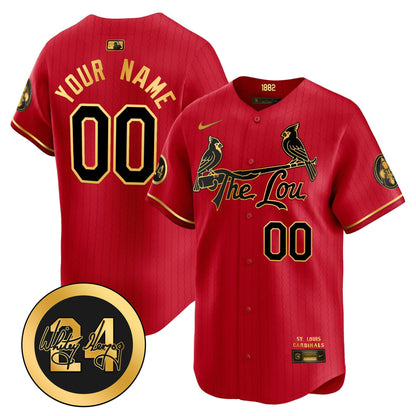 St. Louis Cardinals 2024 City Connect Whitey Herzog Patch Vapor Premier Limited Custom Jersey - All Stitched