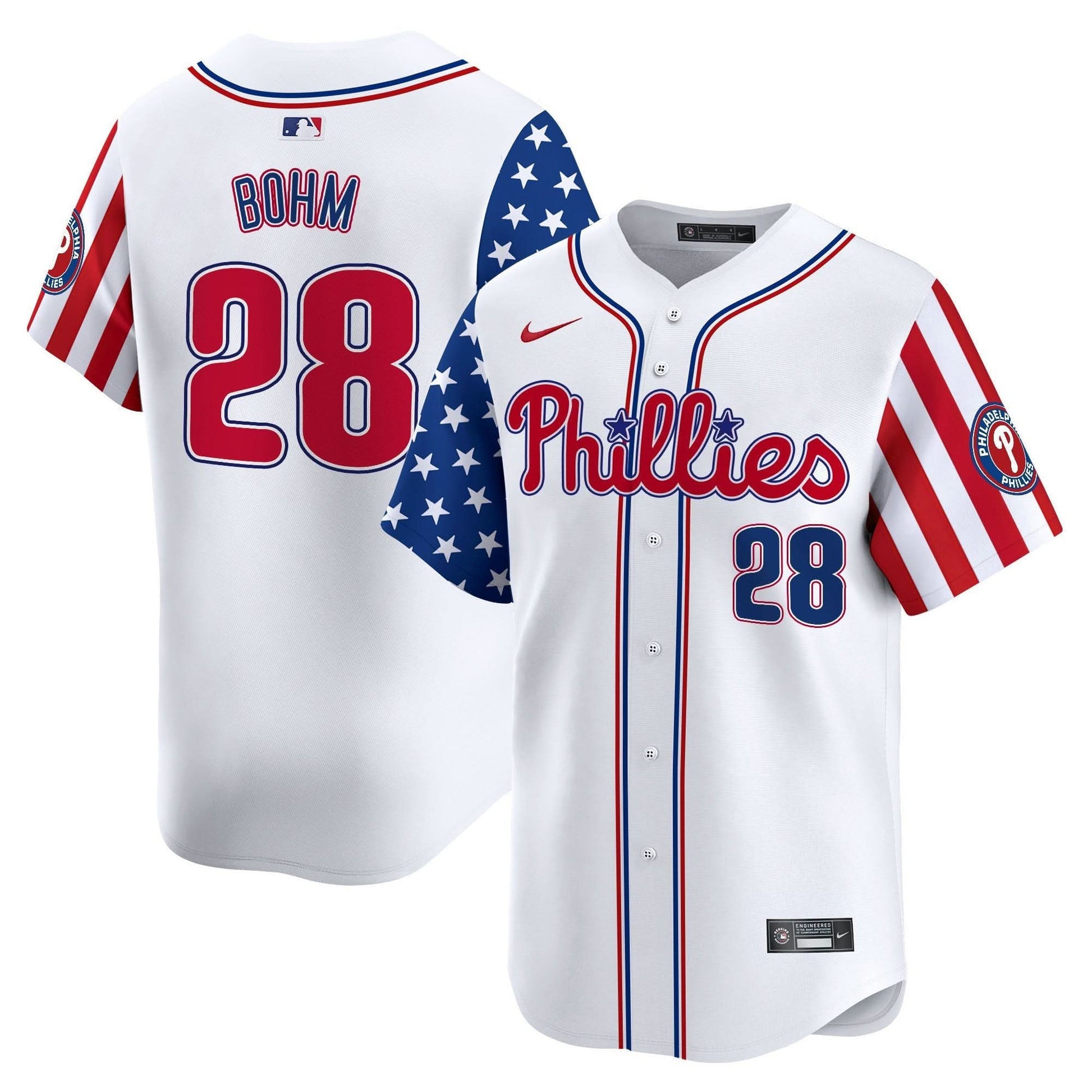 Men's Phillies 2025 Independence Day Vapor Premier Limited Jersey - All Stitched