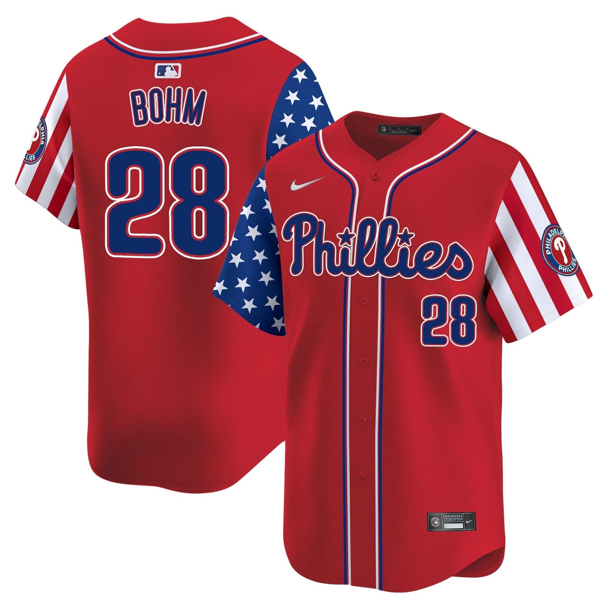 Men's Phillies 2025 Independence Day Vapor Premier Limited Jersey - All Stitched